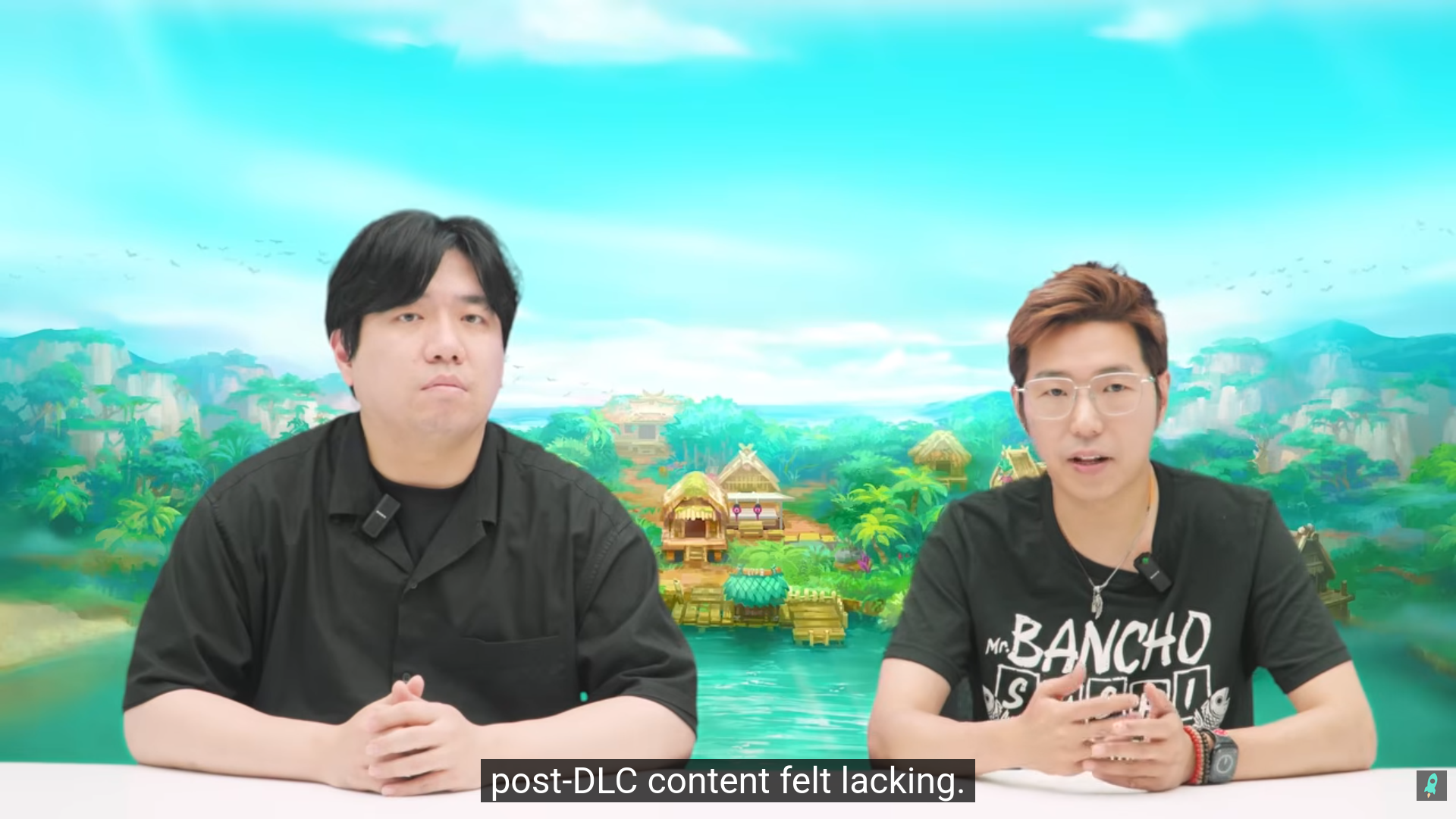 Screen de la vidéo. À gauche, on voit Chanhee Woo, Game Design Leader. À droite, on voit Jaeho Hwang, Game Director.