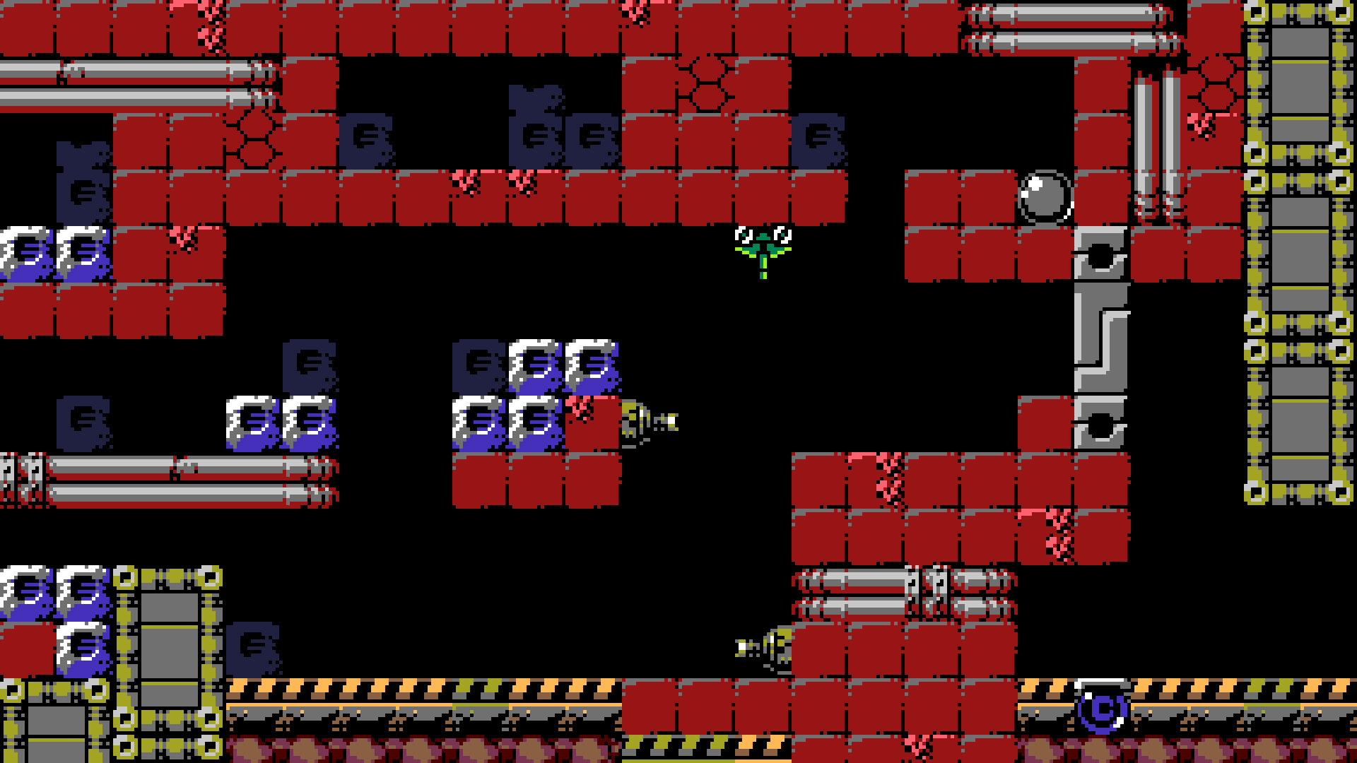 Screen de Warptank, un jeu de conduite de tanks sur les murs dont les commandes s'inversent en fonction de notre position sur le mur.